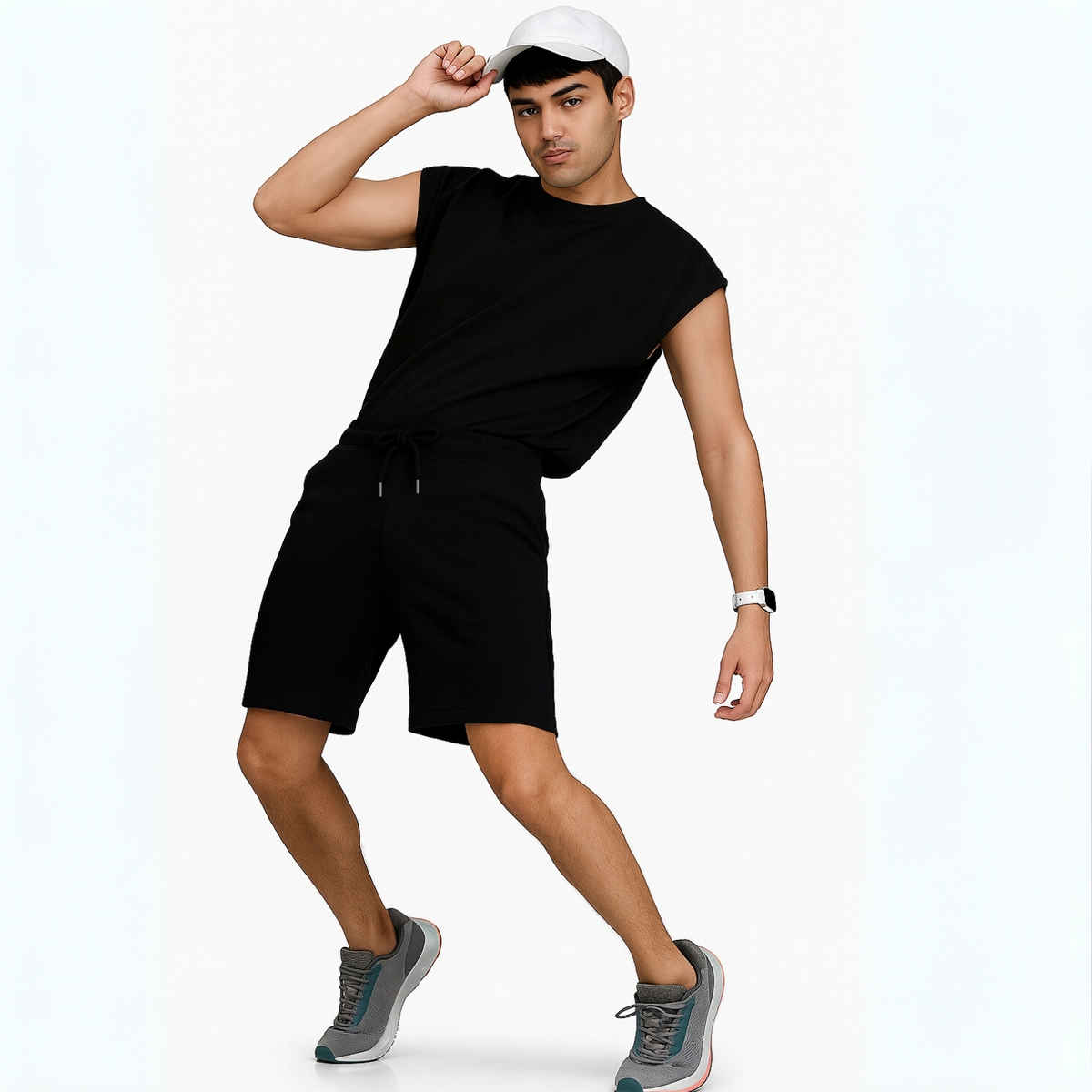 EQL Men's Pure Cotton Shorts | Jet Black - XXL
