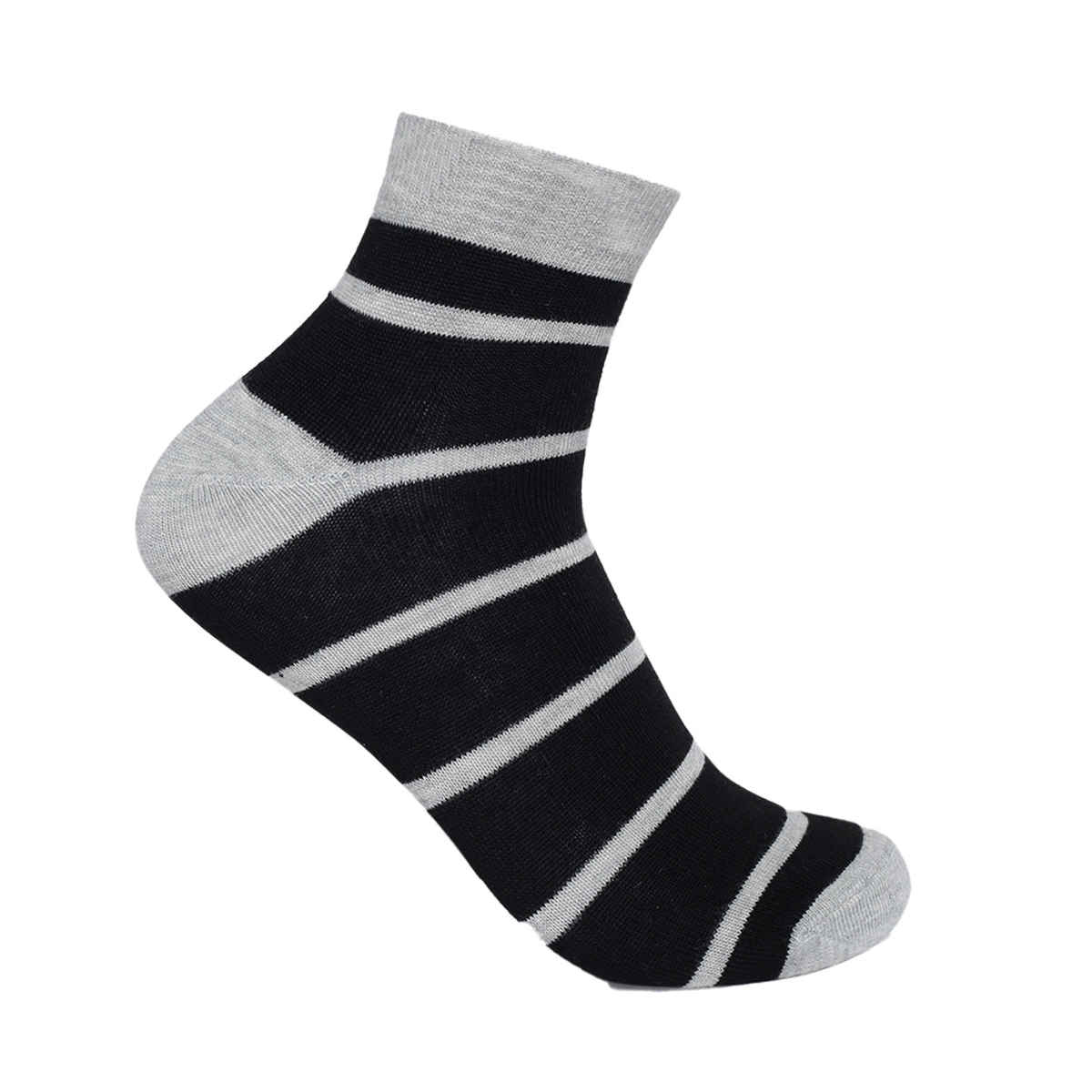 Beyond Unisex Striped Combed Cotton Ankle Socks | Multicolour - Free Size