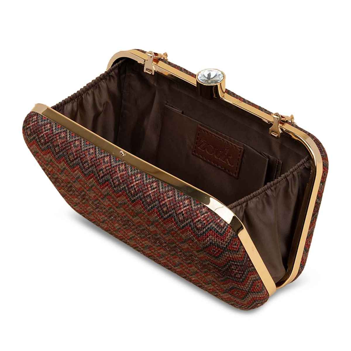 Zouk Gwalior Weaves Clutch - Multicolour