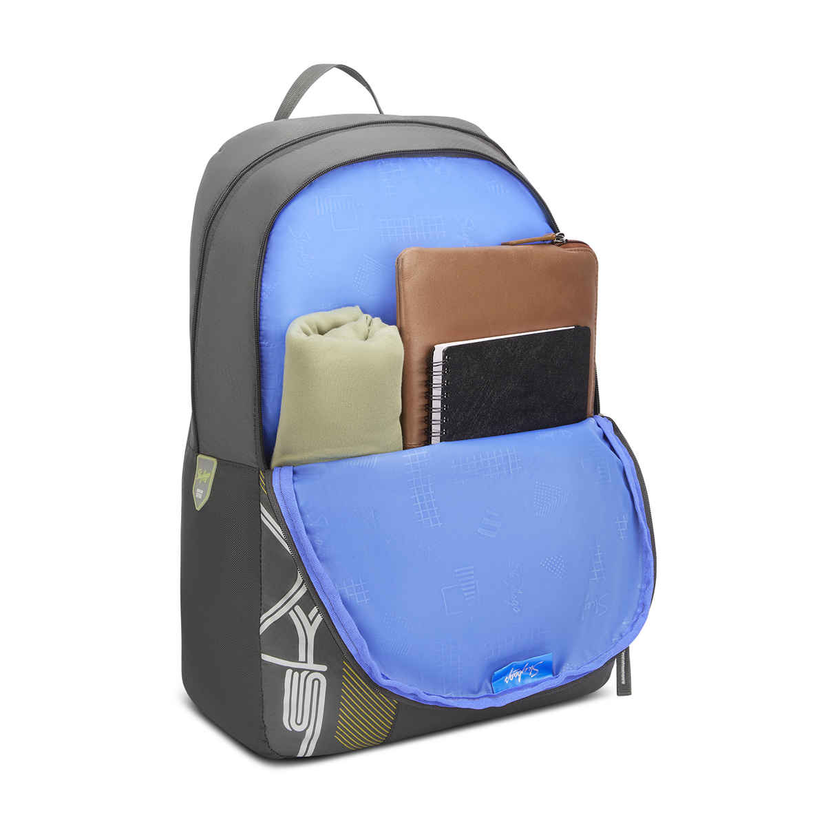 Skybags Sync Backpack with 2 Compartments | Grey - 28 L