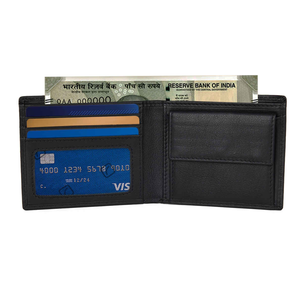 Travel Blue Men's Solid Leather Wallets | Black - One Size