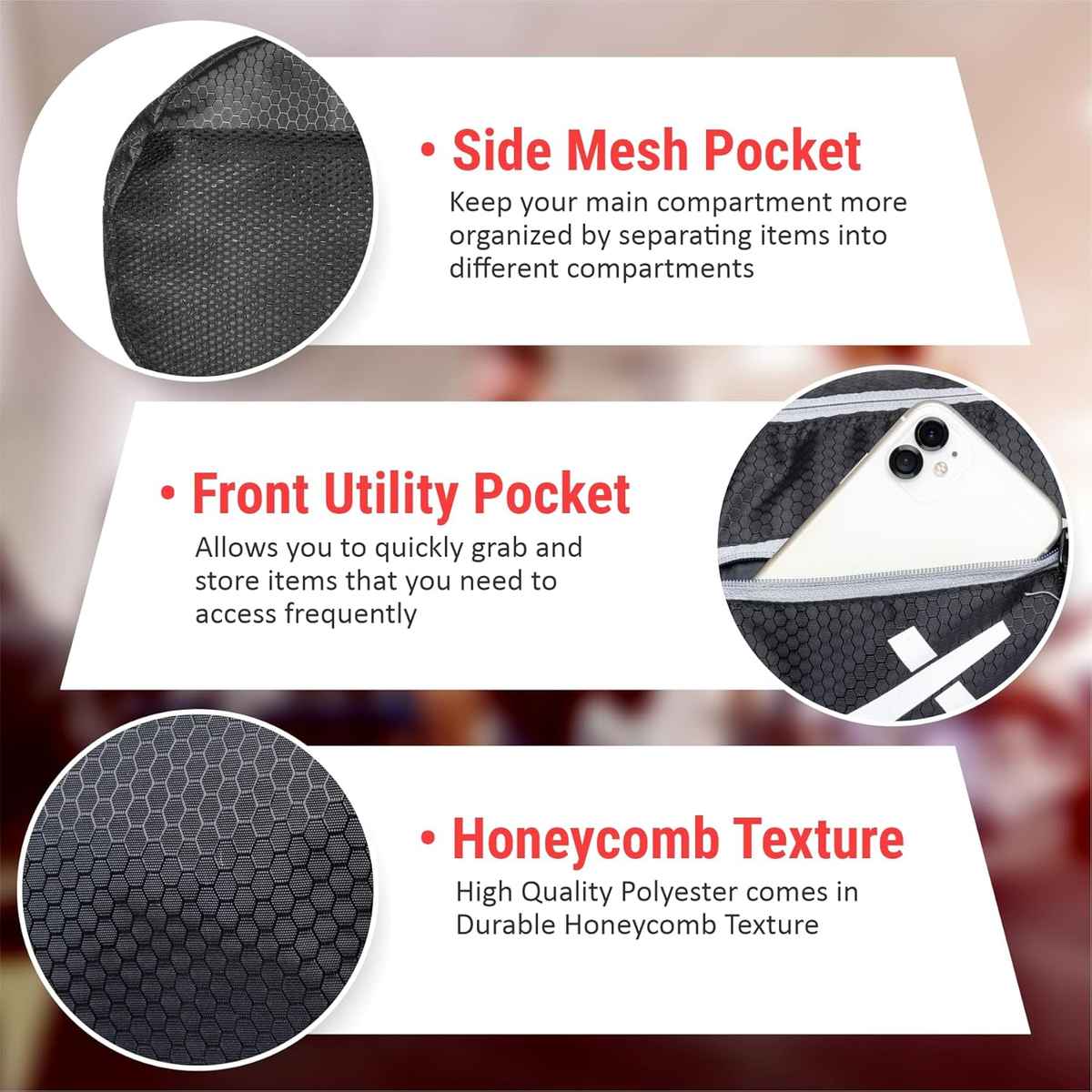 Vector X Unisex Textured Polyester 17 L Gym Bag | Black