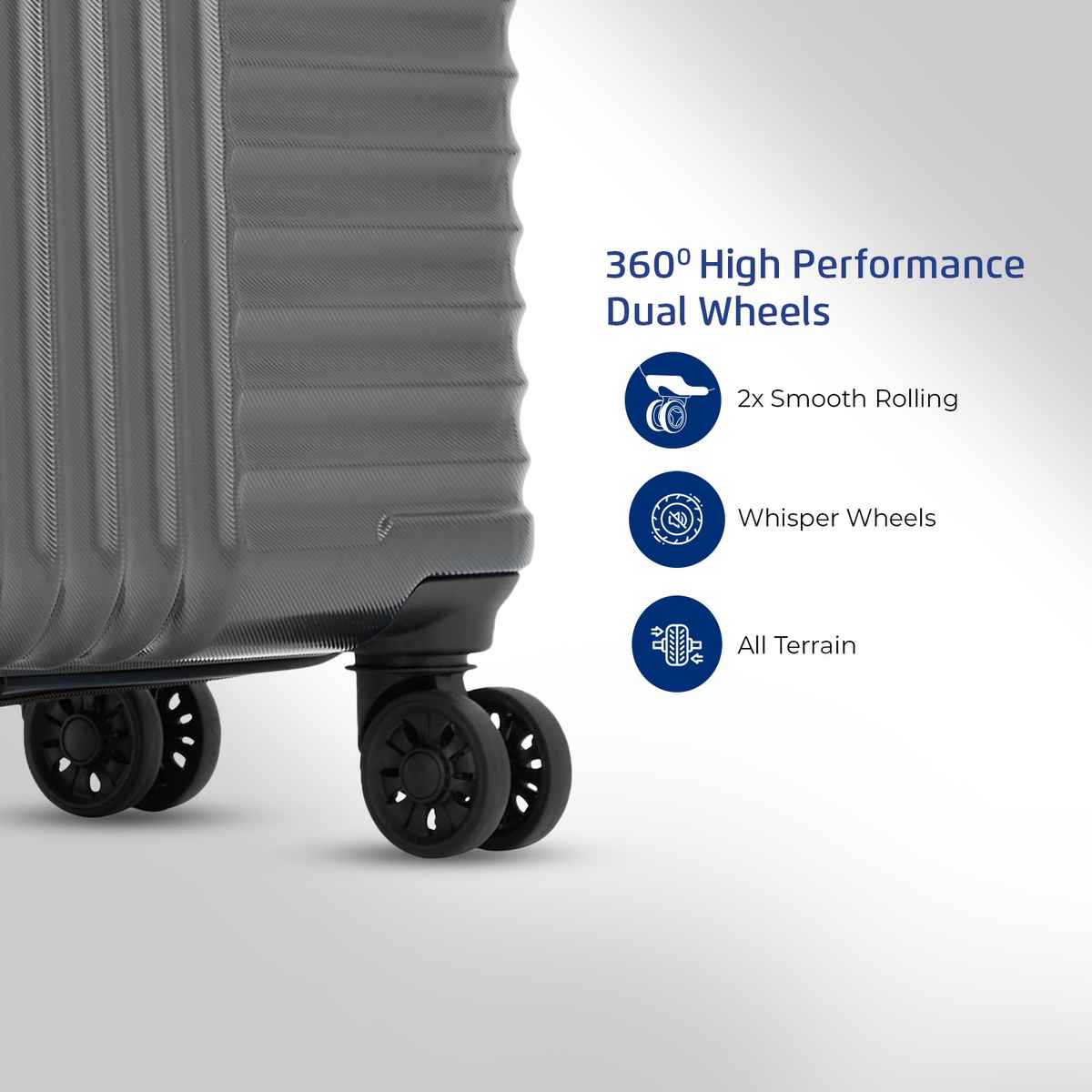 Safari Avancer Cabin Luggage, Hard Trolley Bag | Gun Metal