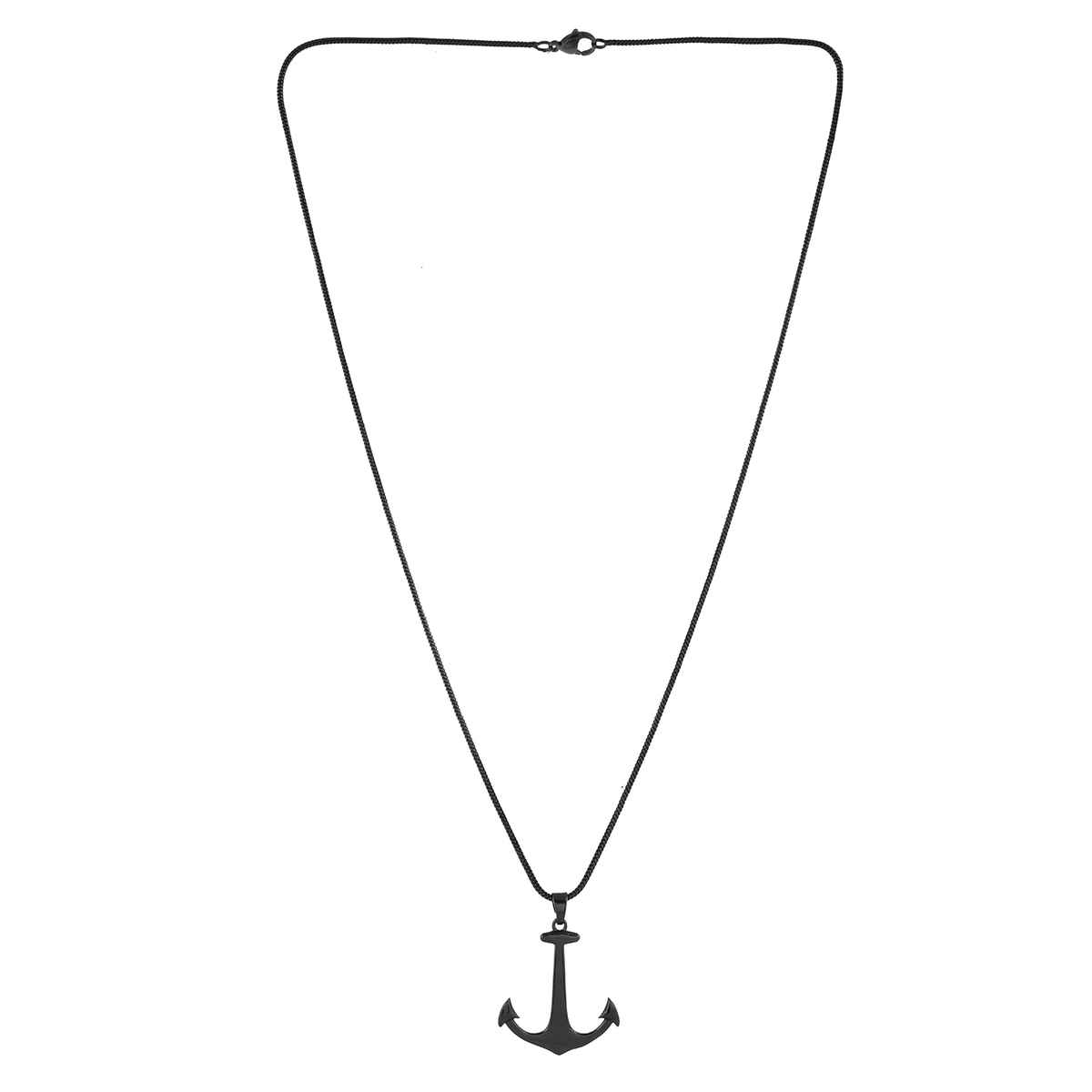 Voylla | Eclipse Anchor Black Trishul Mens Pendant