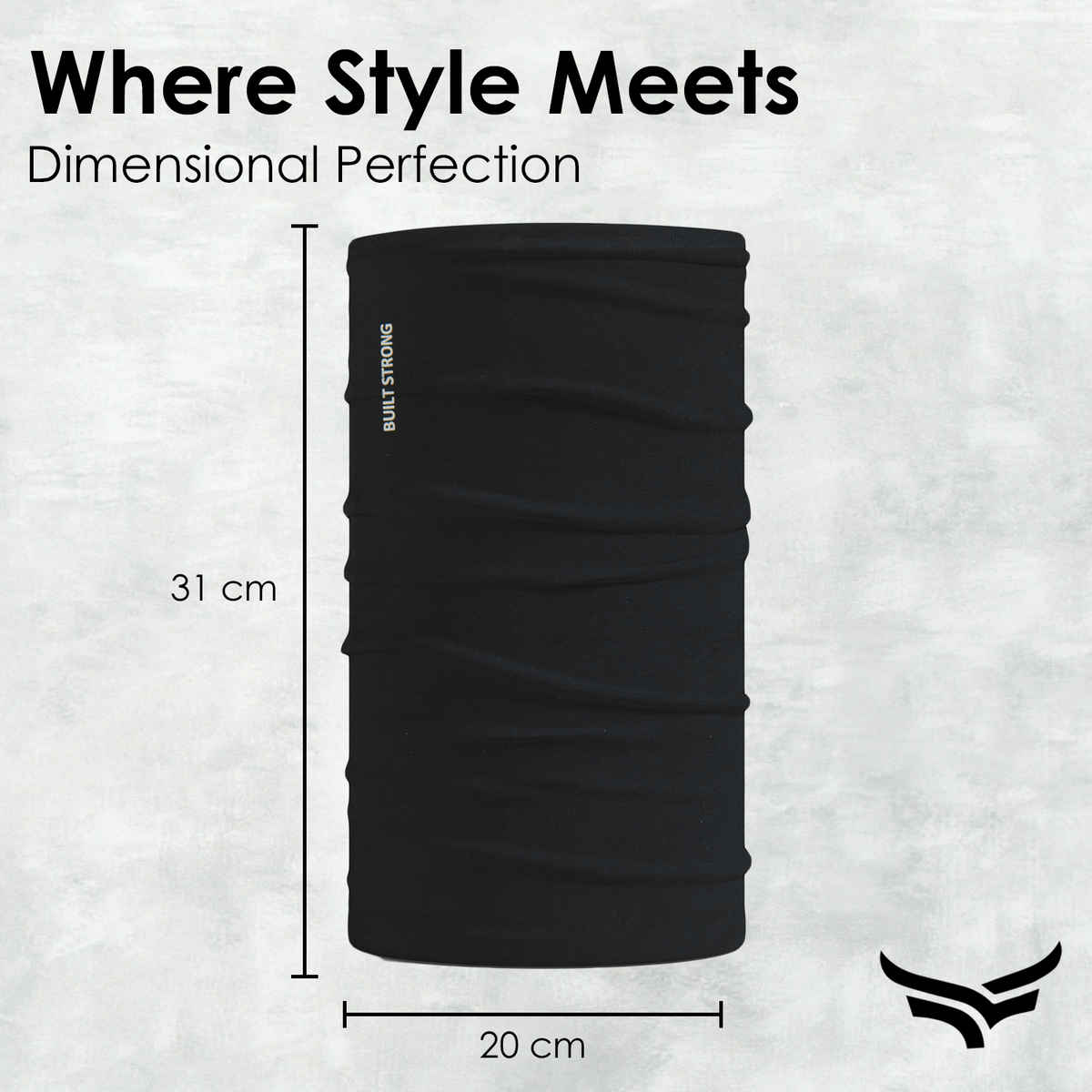 Xtrim Bamboo Bandana Face Mask for Dust & UV Protection, Comfort Fit, Breathable, Odour-Free | Black