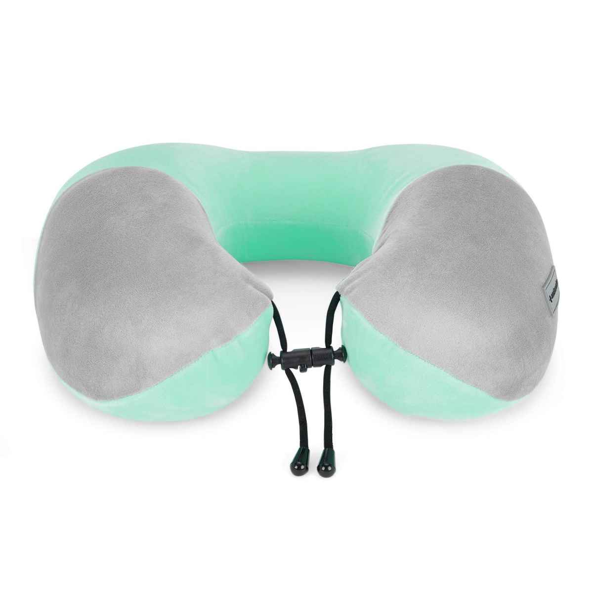 Nasher Miles 100% Pure Memory Foam Travel Neck Pillow- Stable Neck Support- Navy Blue And Grey