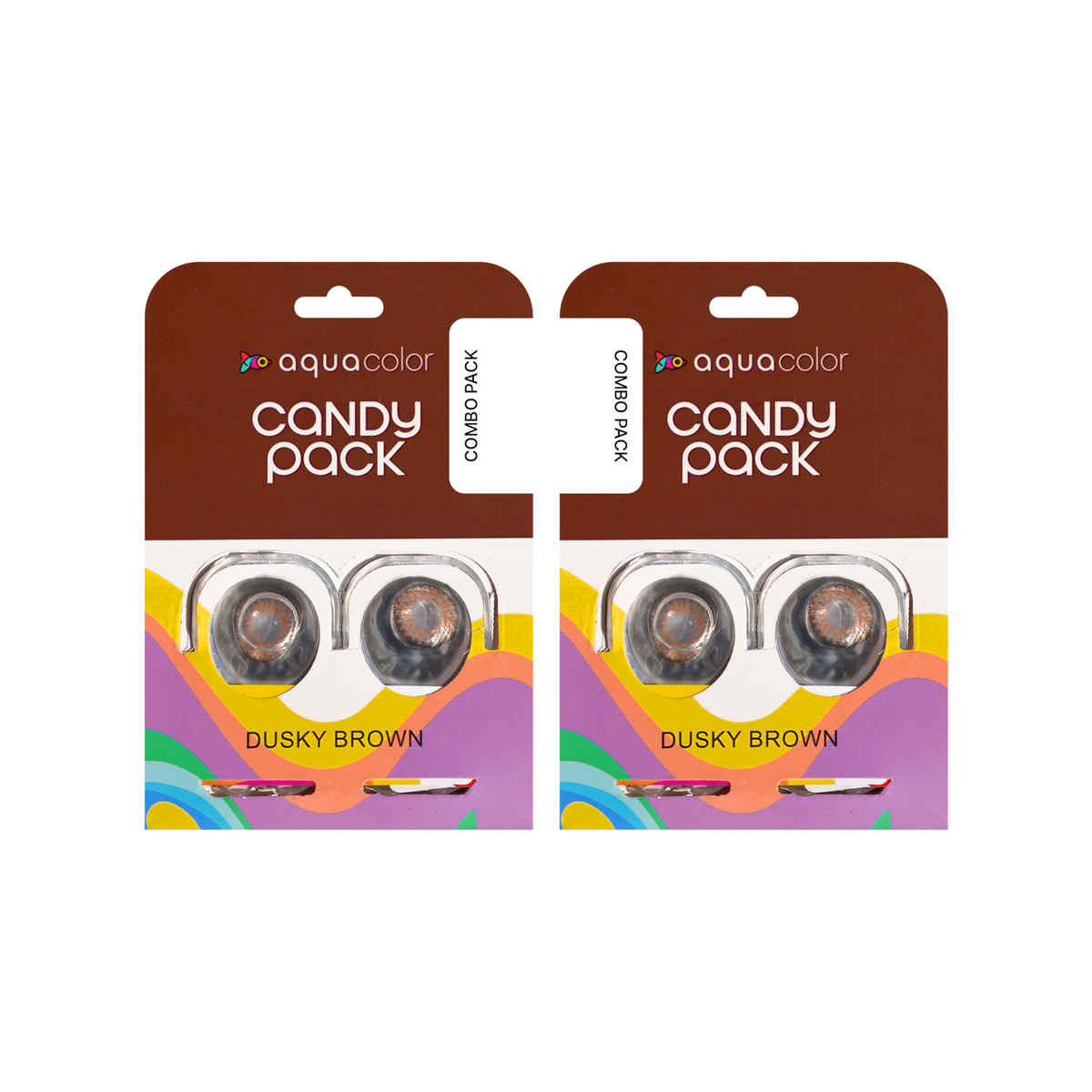 Aquacolor Candy Pack with Zero Power Daily Disposable Lens Dusky Brown