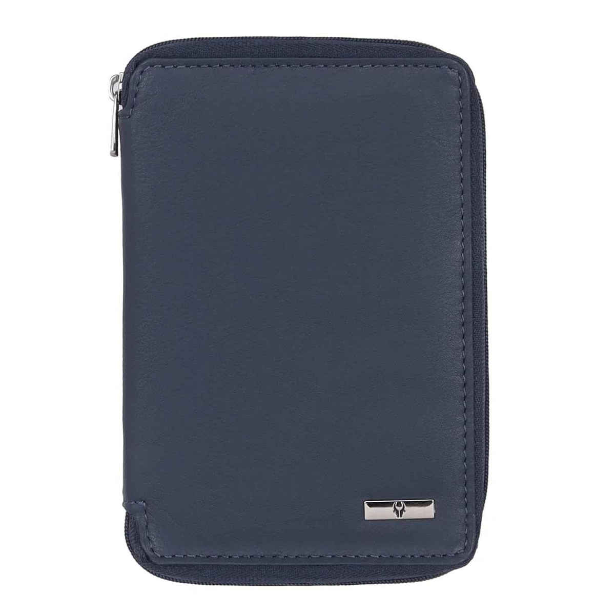 WILDHORN Leather Full Zipper Cover Passport Holder for Men & Women | Blue