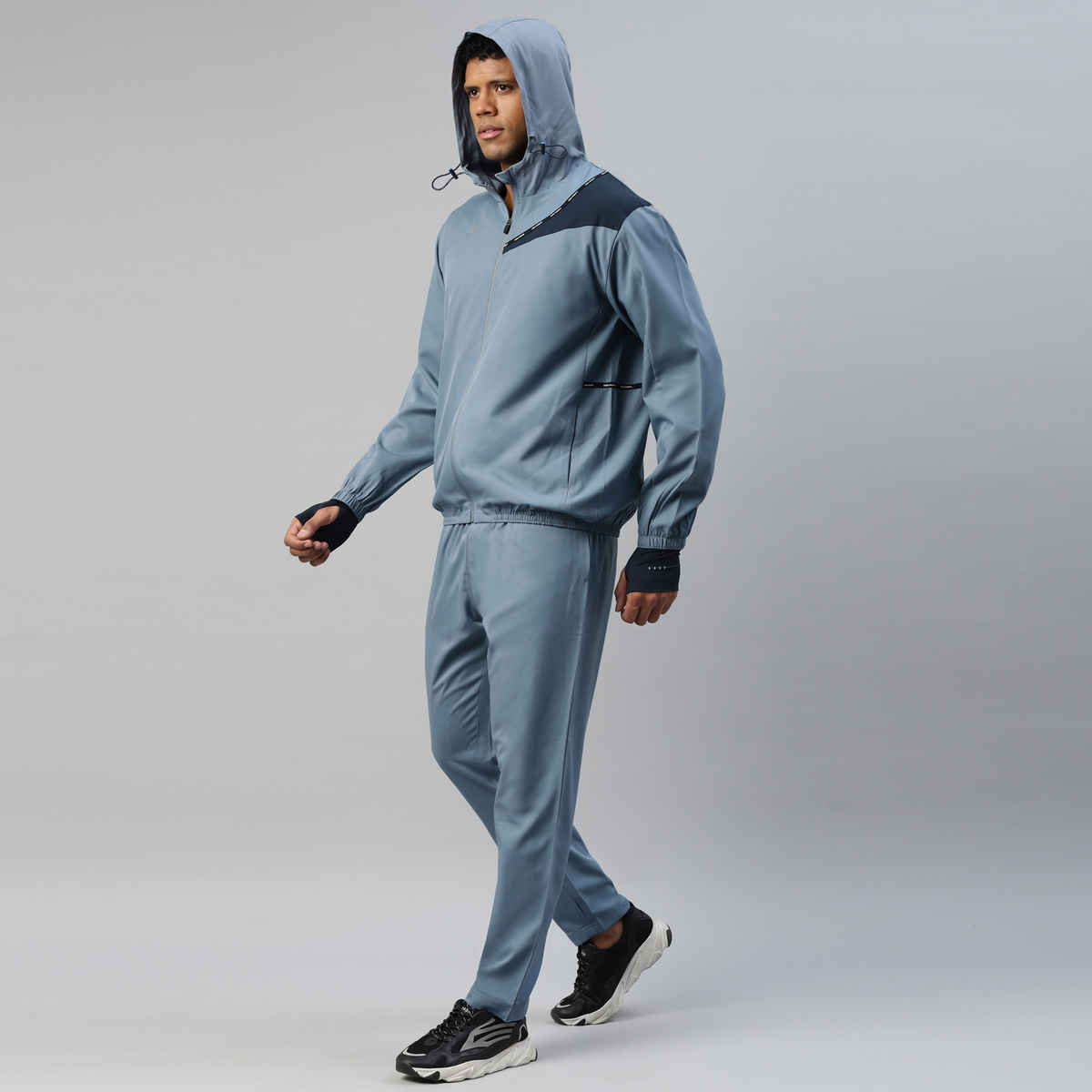 Dida Men's Sports Track Suit | Regular Comfortable Stretchable Dry-Fit | Grey - XL