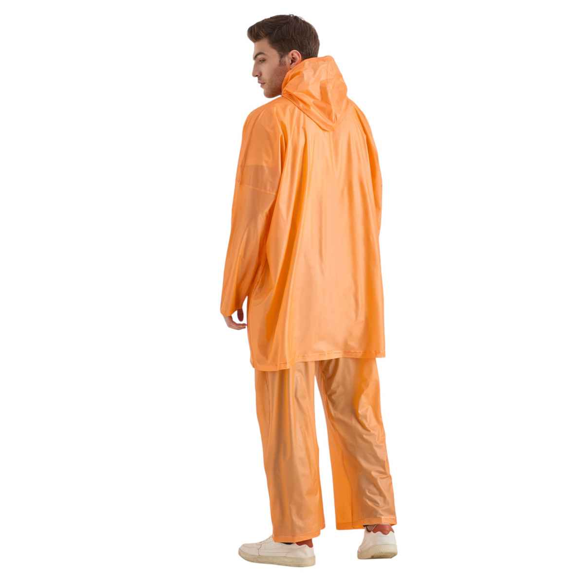 Highland Men's Leader | PVC Poncho With Pant | Orange - Free Size