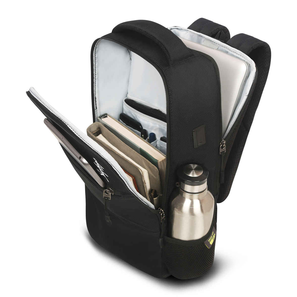 Skybags Unisex Solid Polyester 17 L Top Handle Laptop Backpack | Black - 15.6 Inches