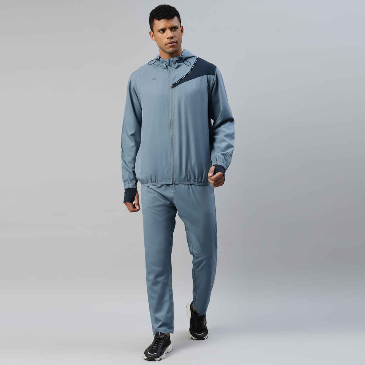 Dida Men's Sports Track Suit | Regular Comfortable Stretchable Dry-Fit | Grey - XL
