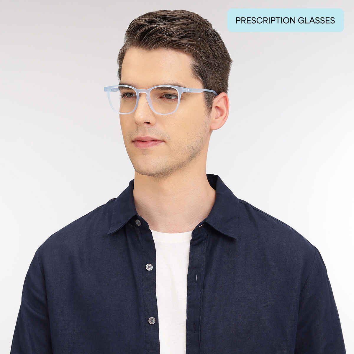 Hustlr Power by Lenskart Unisex TR90 Computer Glasses | Blue Sky - M