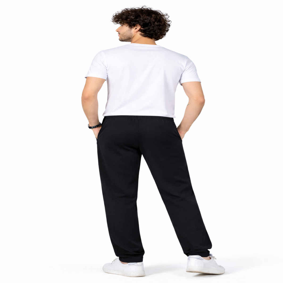 GCYX Men's Track Pant | 60% Cotton 40% Polyester Comfortable Wear | Black - M