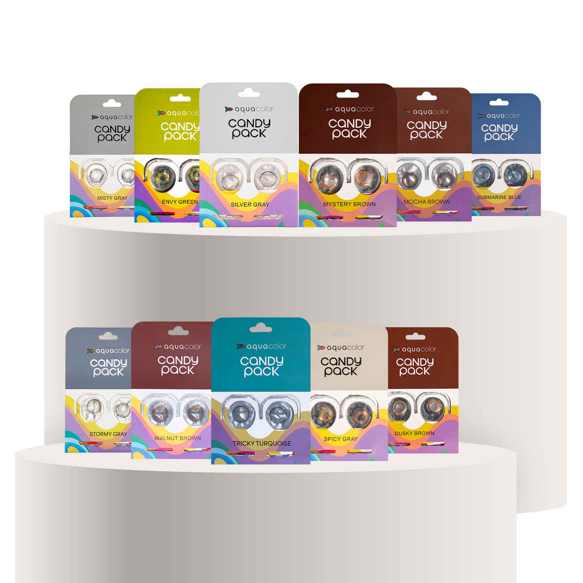 Aquacolor Candy Pack with Zero Power Daily Disposable Lens Spicy Gray