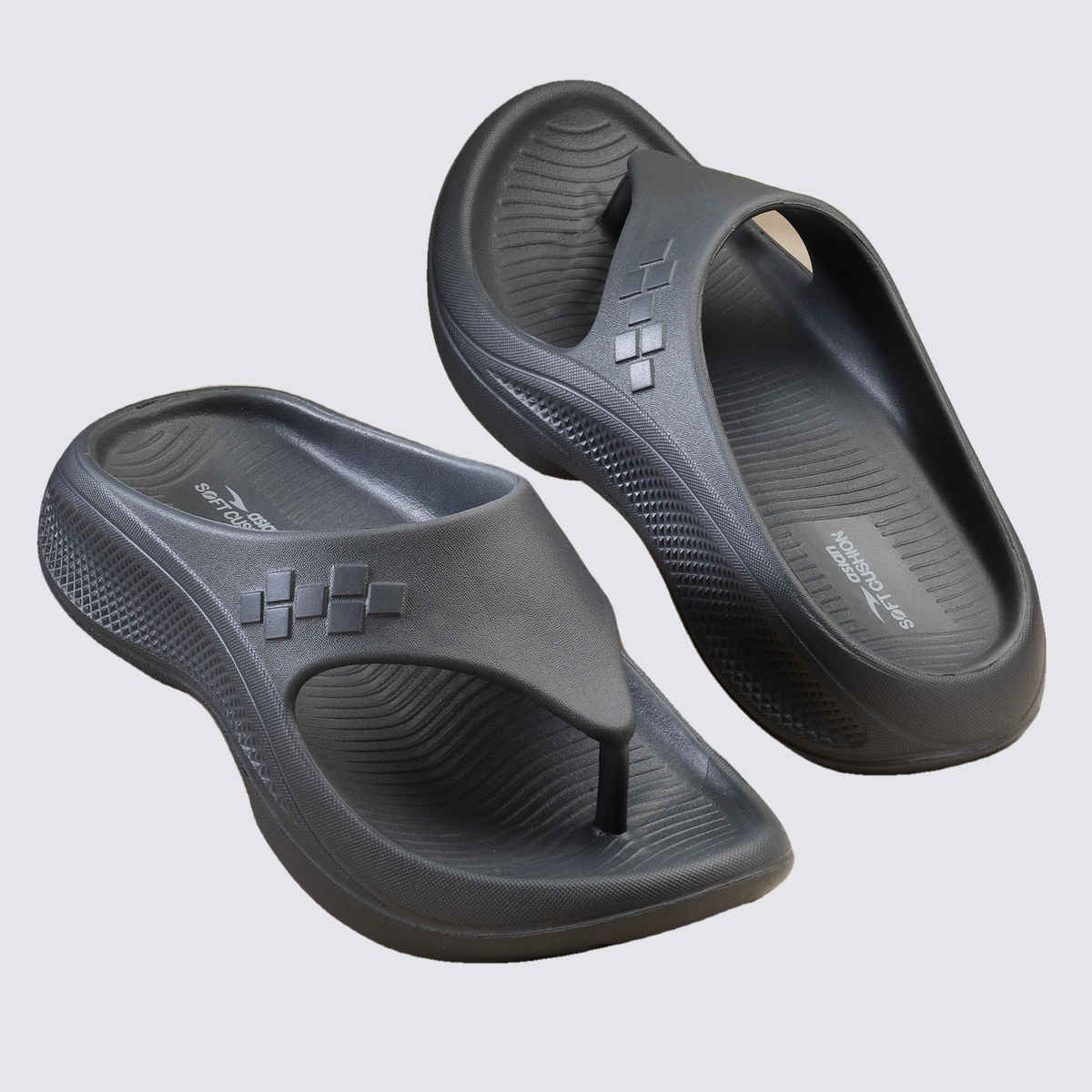 Asian Safari-01 Men Slippers Dark-Grey (Size-7)