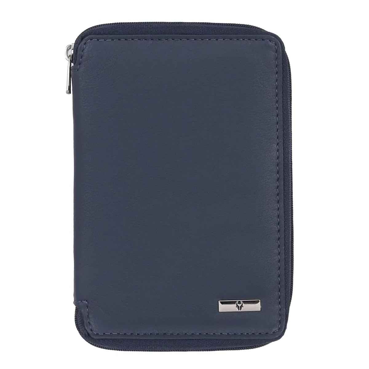 WILDHORN Leather Full Zipper Cover Passport Holder for Men & Women | Blue