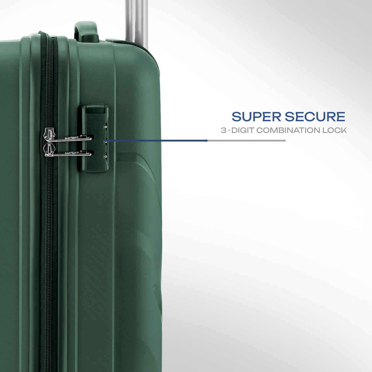 Safari Vamos Cabin Trolley Bag, 8 Wheels, Hard, Polypropylene | Dusk Green - 55cm