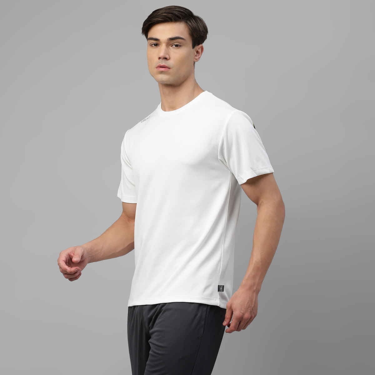 Dida Men's Dry Fit Sports T-Shirt | Comfortable and Stretchable | White | XL
