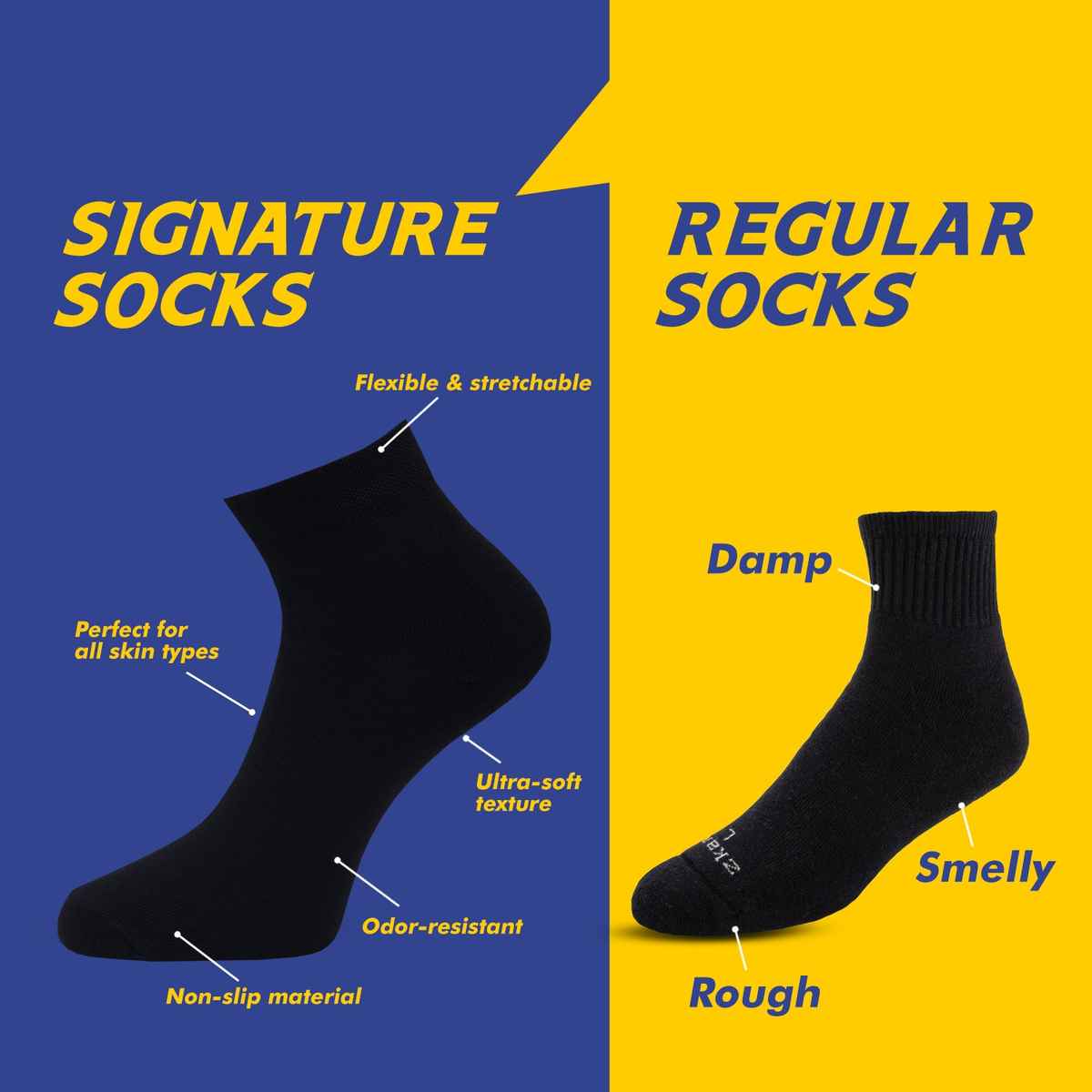 SOXBAE Low Cut Men's Ankle Socks | Black, Blue, and Grey - Free Size