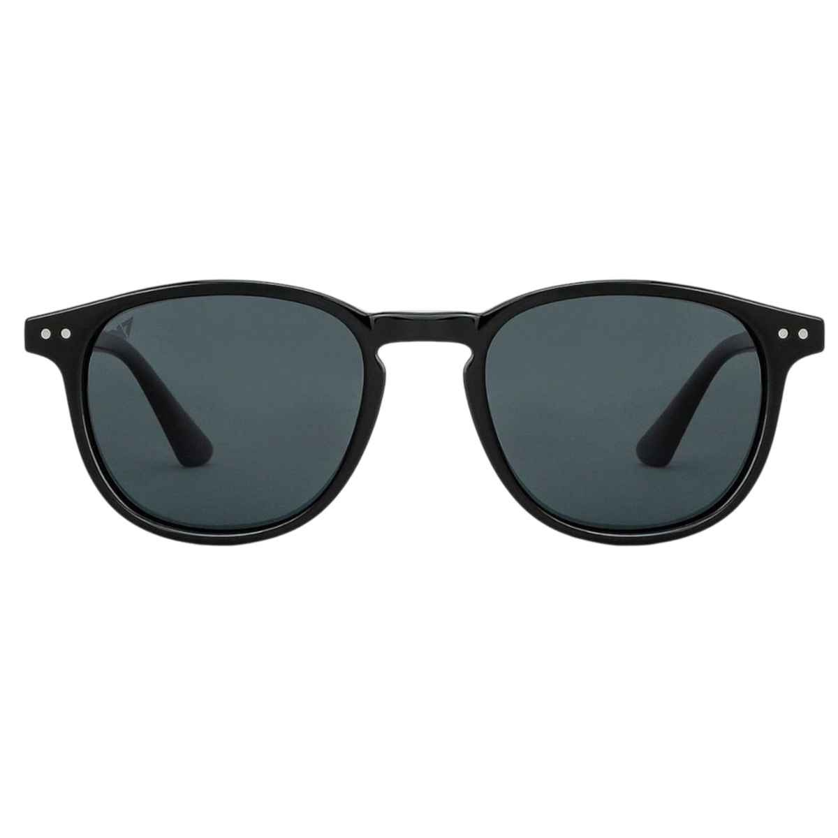 Vincent Chase By Lenskart Unisex Solid Polycarbonate Round Sunglasses | Black - L