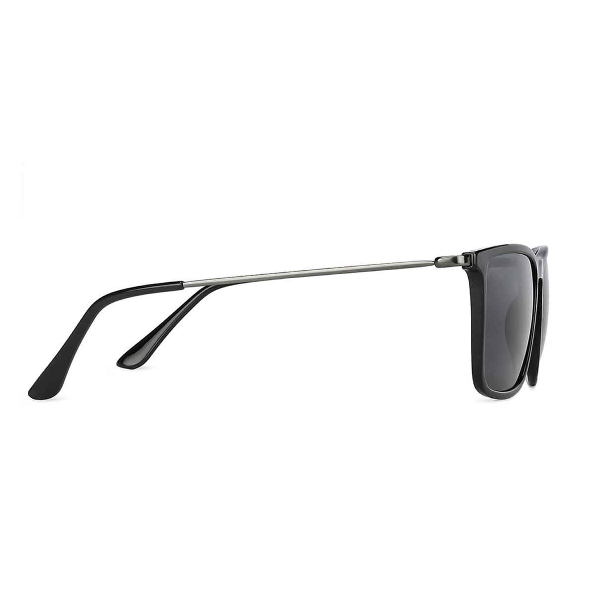 Vincent Chase By Lenskart Unisex Stainless Steel Sunglasses | Black - L