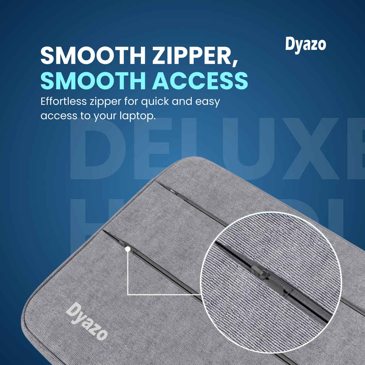 Dyazo Water Resistant Laptop Sleeve with Handle | 15 to 15.6 Inch | Grey