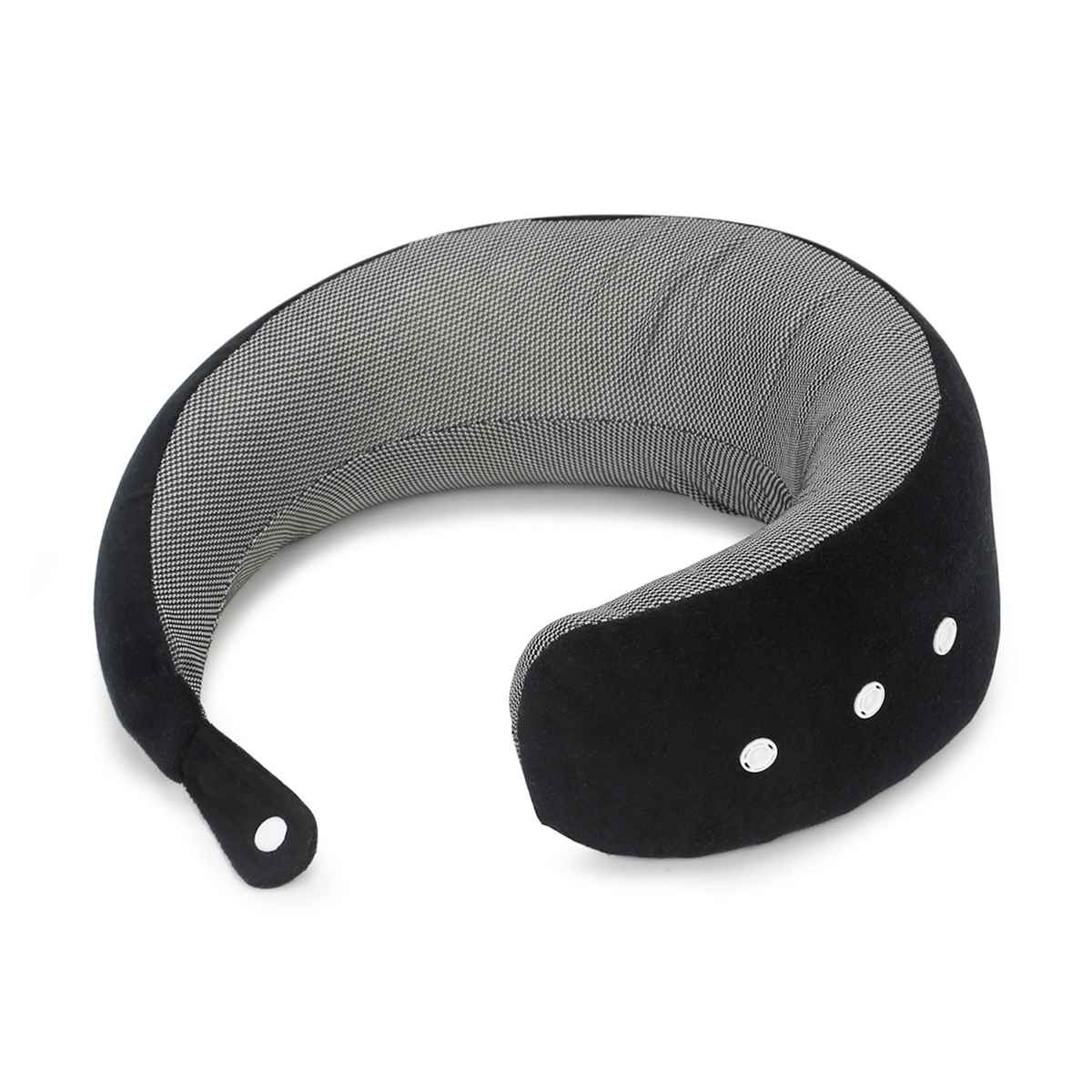 Kaaytee 100% Pure Memory Foam Travel Neck Pillow - Stable Neck Support | Black