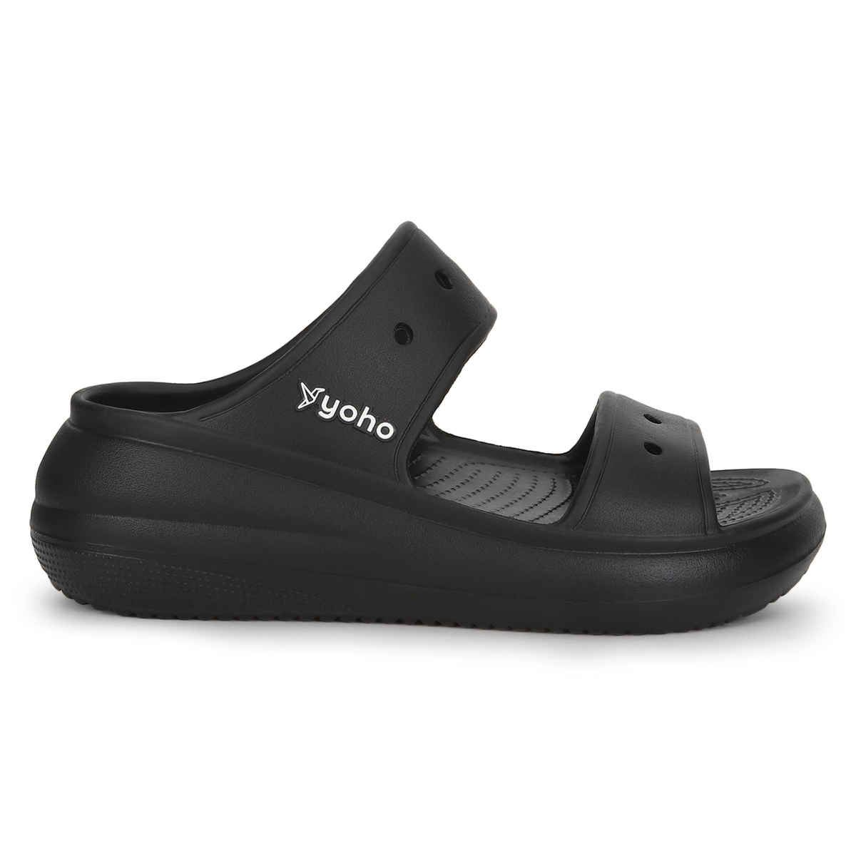 Yoho Women Double Strap Clog Classic Black - UK7