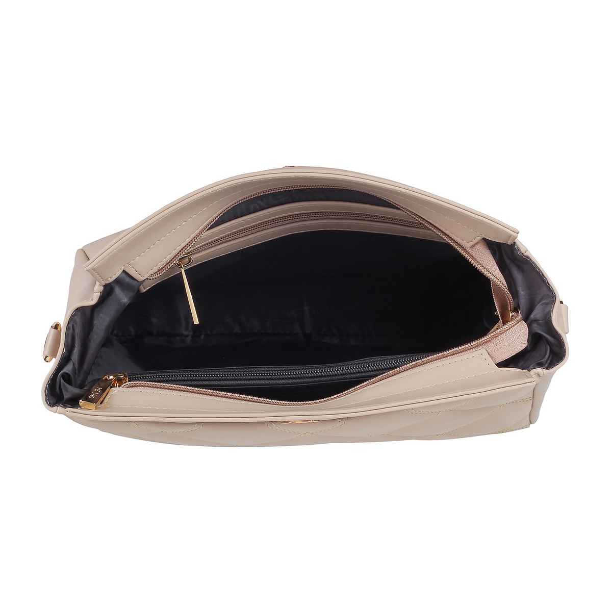 Metro Women's Solid PU 2.5 L Sling Bag | Beige - One Size