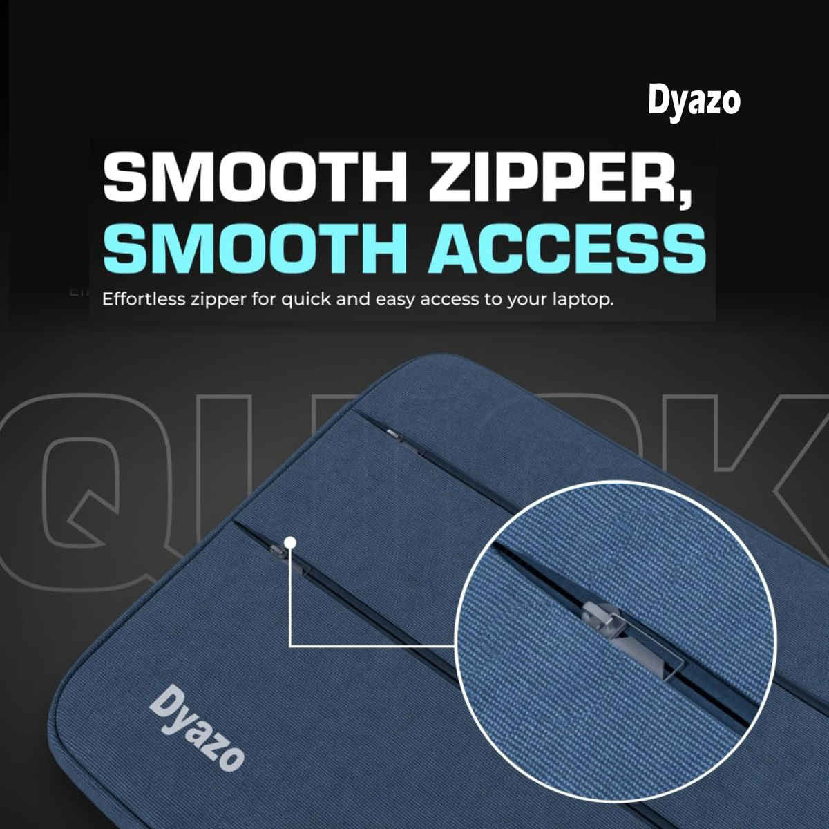 Dyazo Office Protective Laptop Sleeve with Handle | 15 to 15.6 Inch | Blue