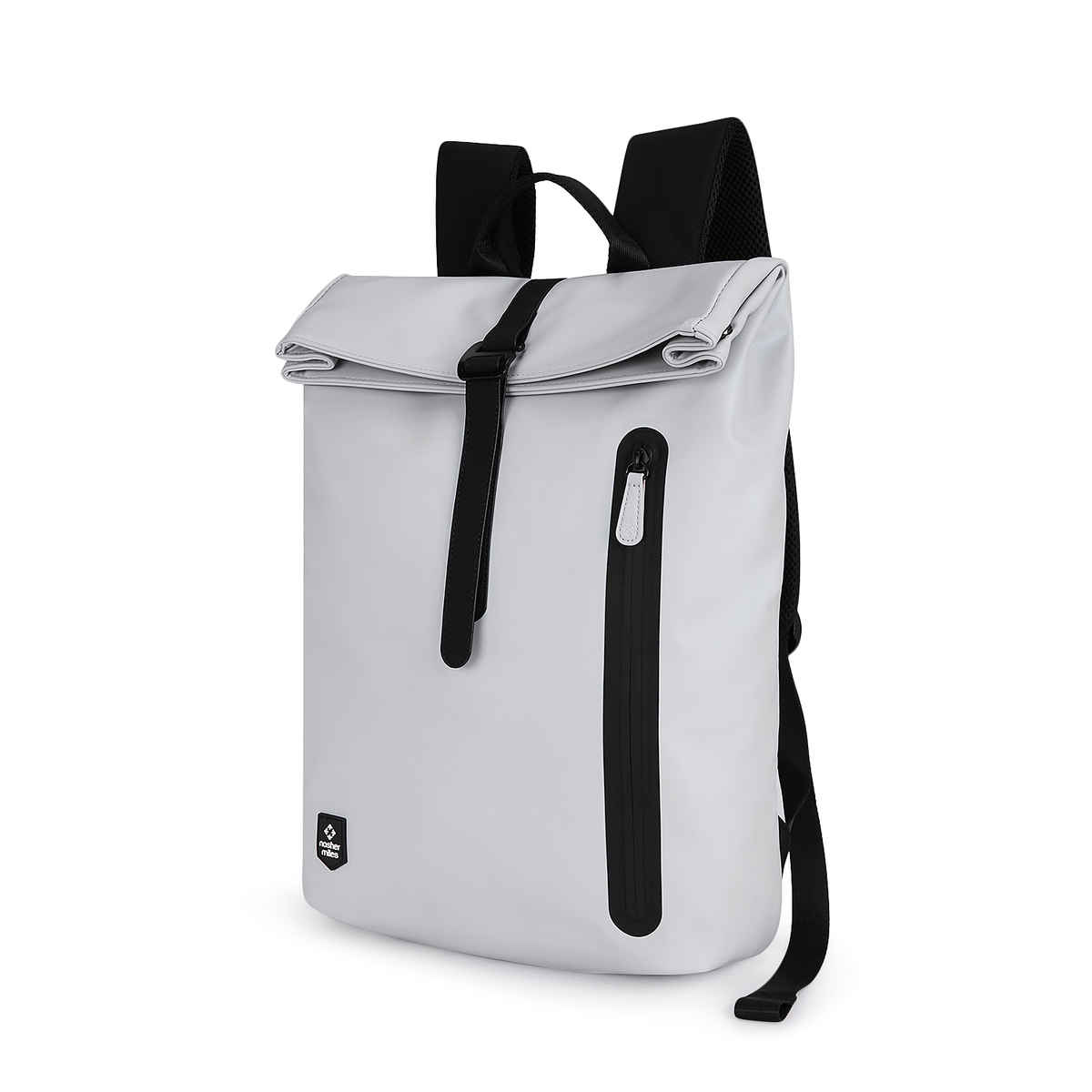 Nasher Miles Chelsea 28 L Top-open, Polyurethane Laptop Backpack for College and School- Grey