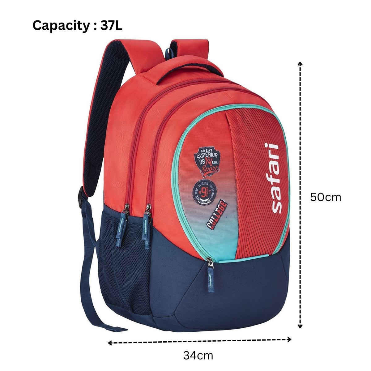 Safari Unisex Polyester 37 L Backpack | Red