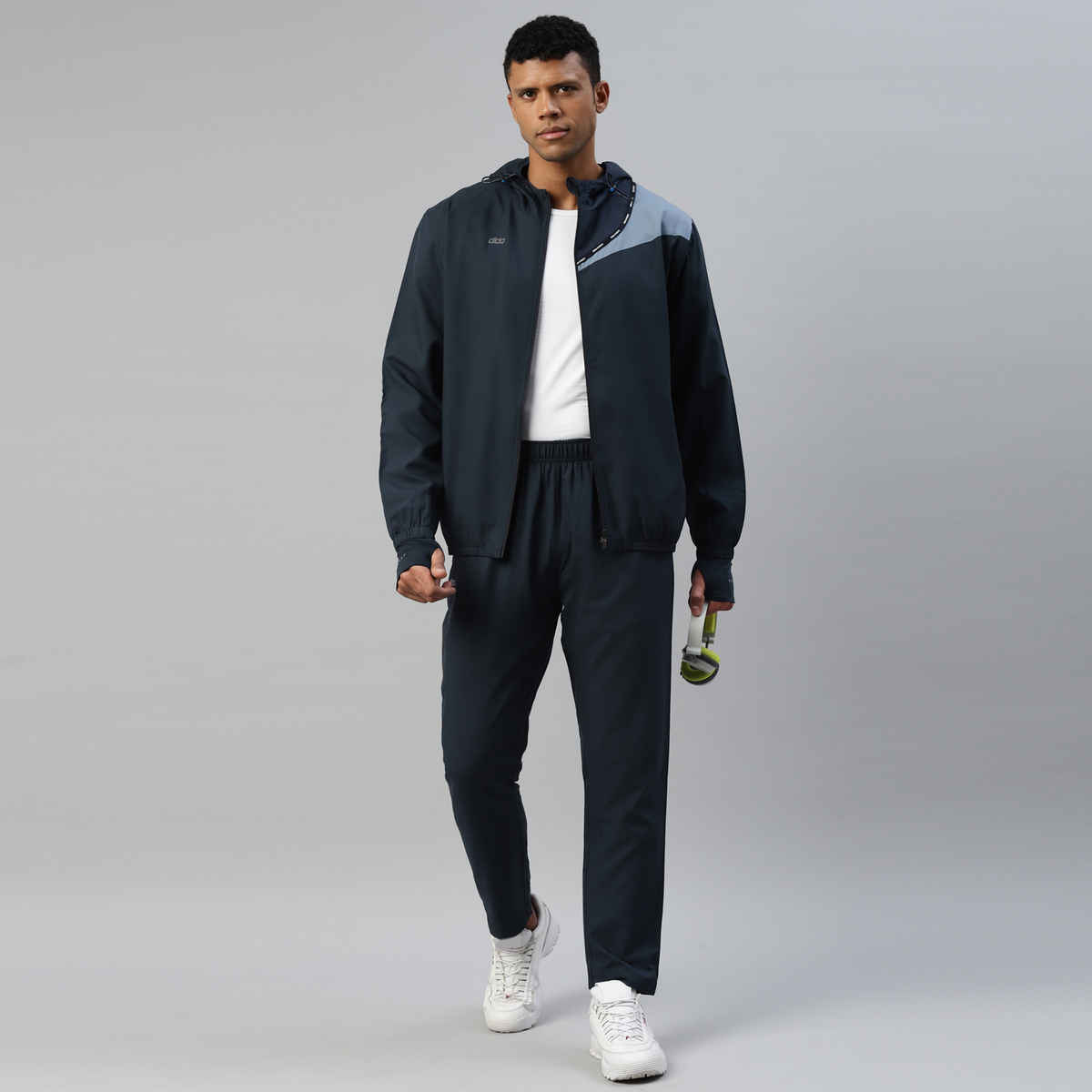 Dida Men's Sports Track Suit | Regular Comfortable Stretchable Dry-Fit | Navy - L