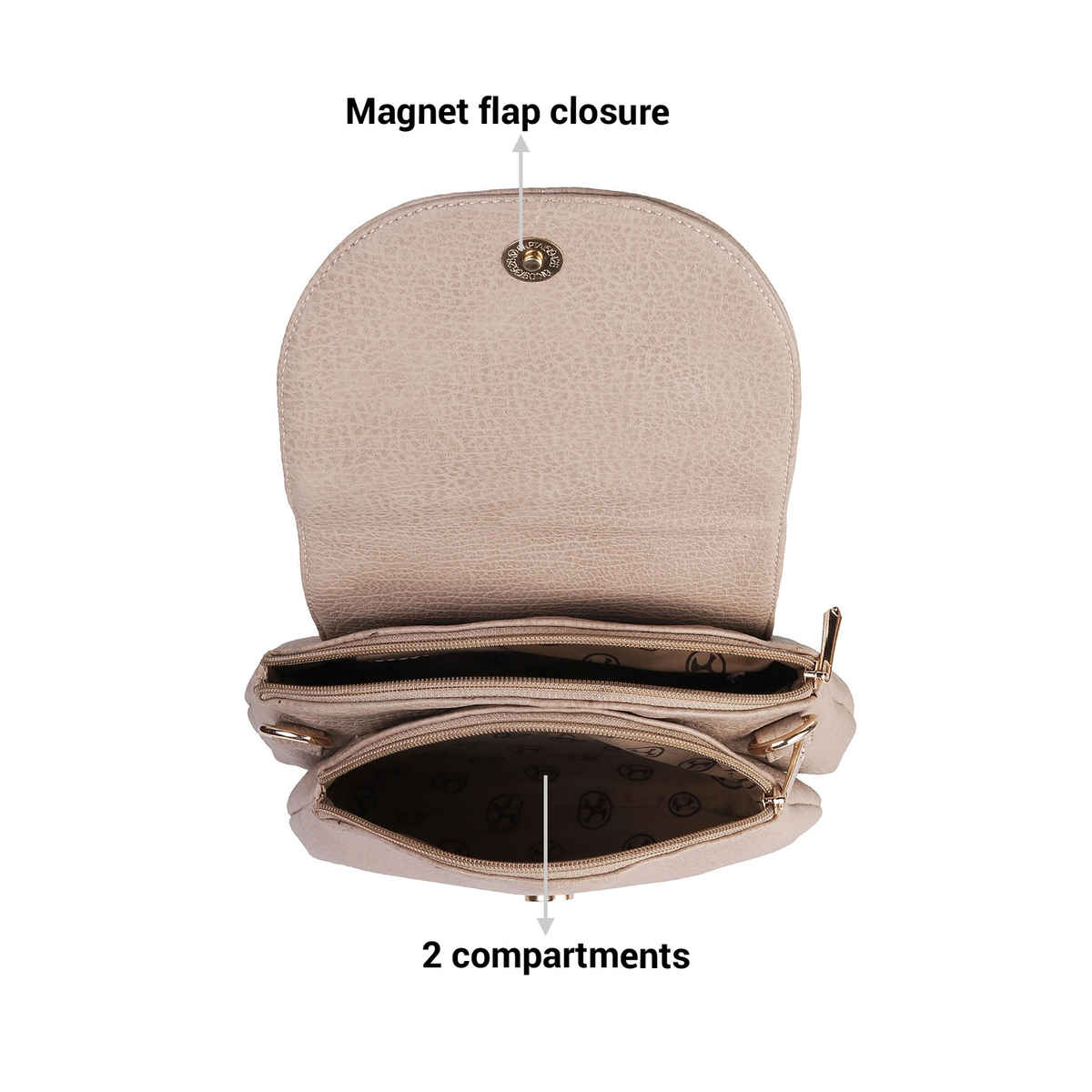 Mochi Women's Pu Sling Bag | 66-6674-20 | Beige