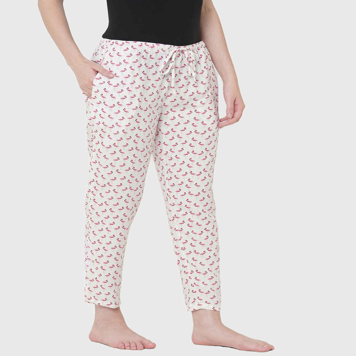 Urban Scottish Women s USWPJ502 Flamingo Printed Lounge Pyjama Pants | Pink - XL