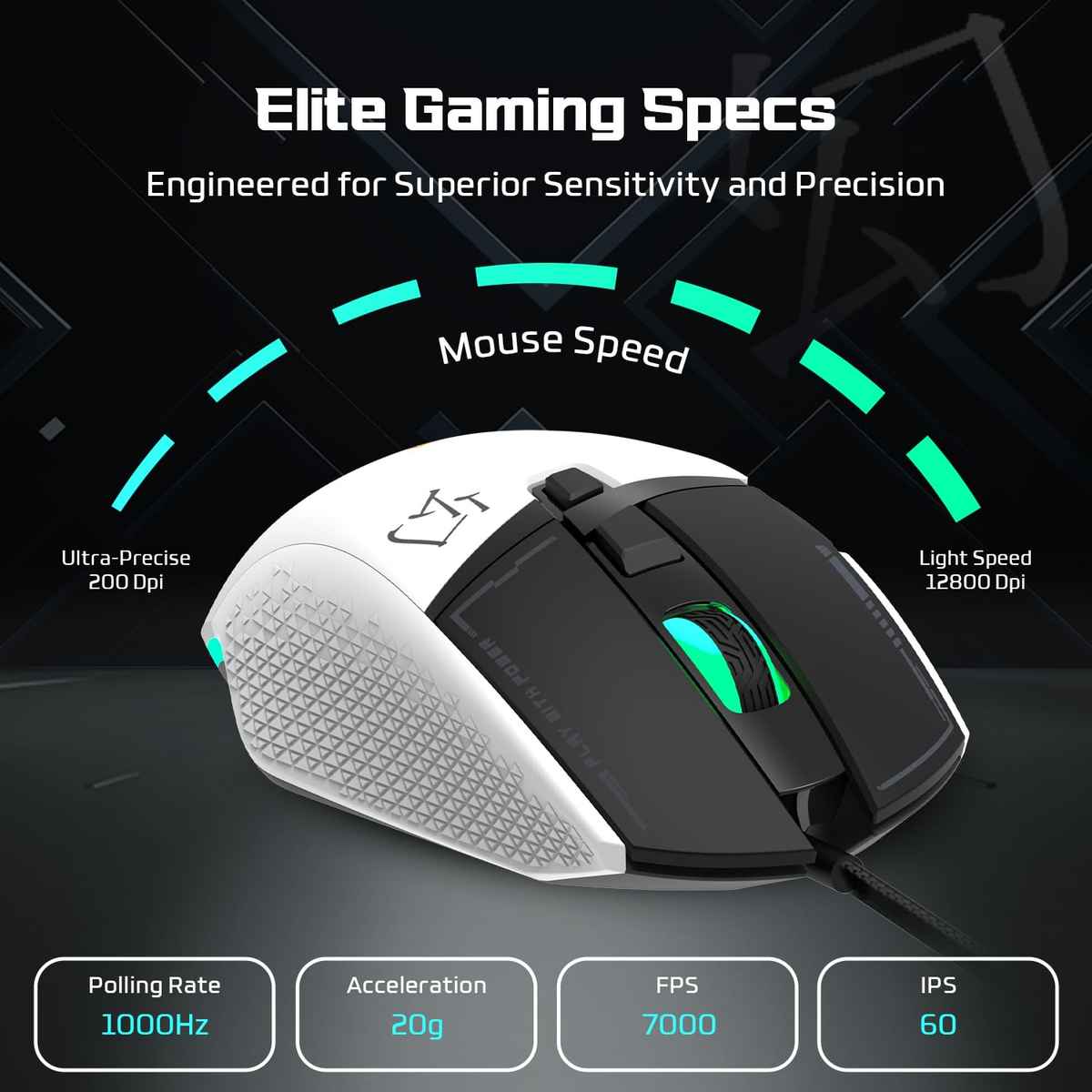 EvoFox Phantom 2 Gaming Mouse - White