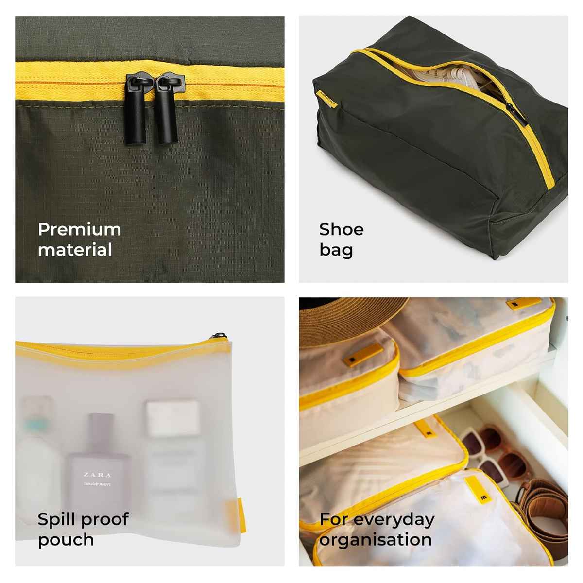 Mokobara Solid Nylon Travel Cubes | Homegrown Sunray