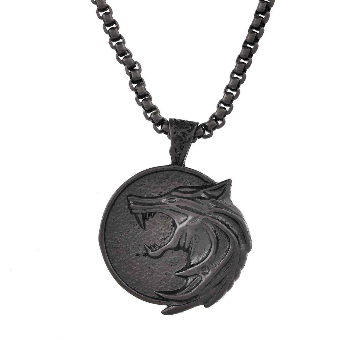 Voylla Eclipse Majestic Wolf Black Men s Pendant