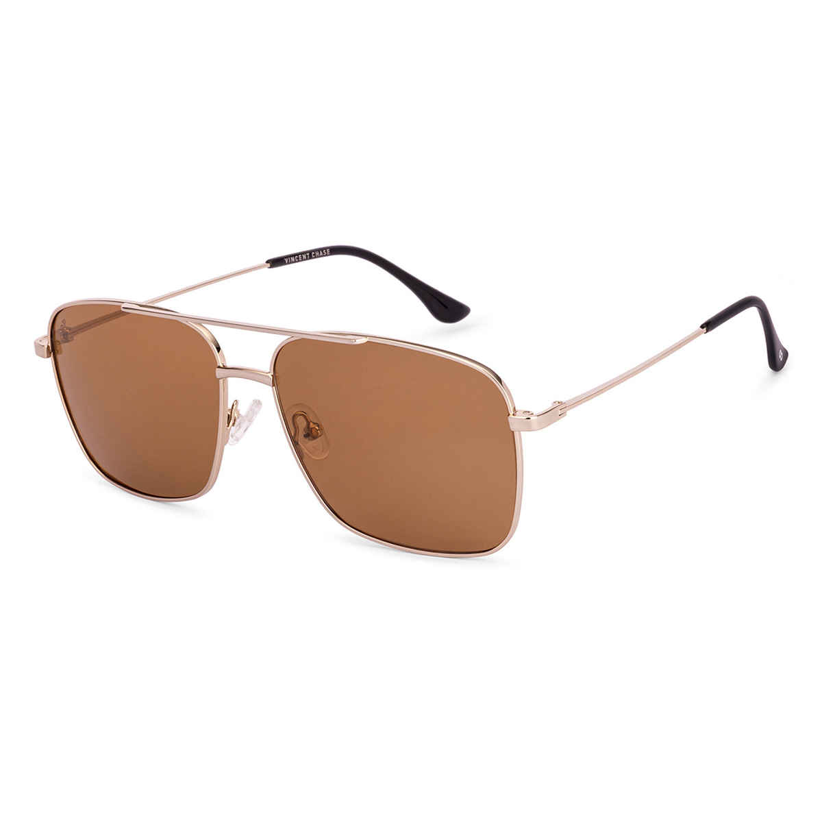 Vincent Chase By Lenskart Polarized & 100% UV Protection Unisex Sunglasses |  Medium 14.5 cm Brown
