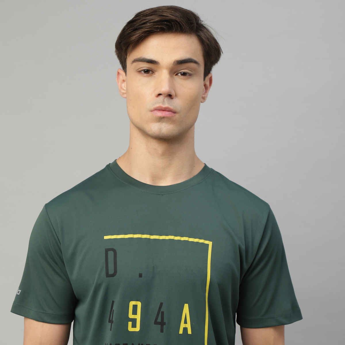 Dida Men's Dry Fit Sports T-Shirt | Comfortable and Stretchable | Trekking Green | S