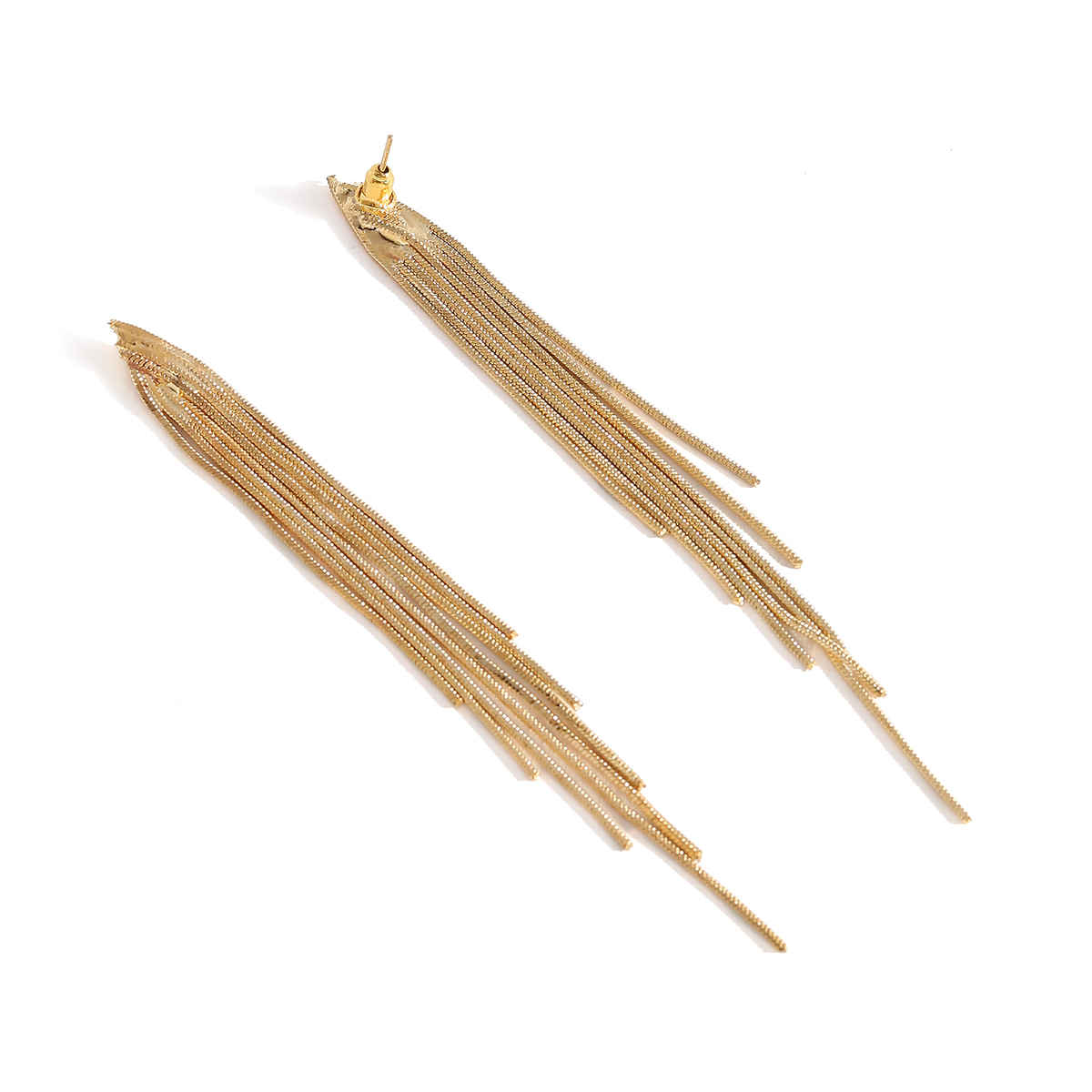Sohi Gold-Plated Contemporary Drop Earrings
