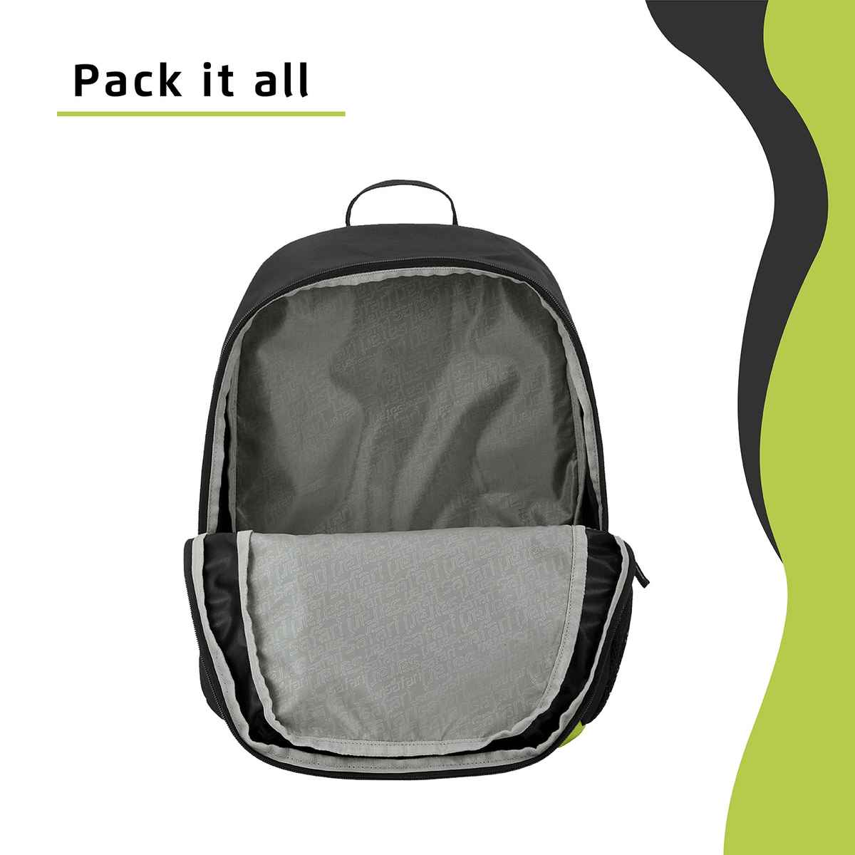 Safari Unisex Solid Polyester 26 L Backpack | Black - M