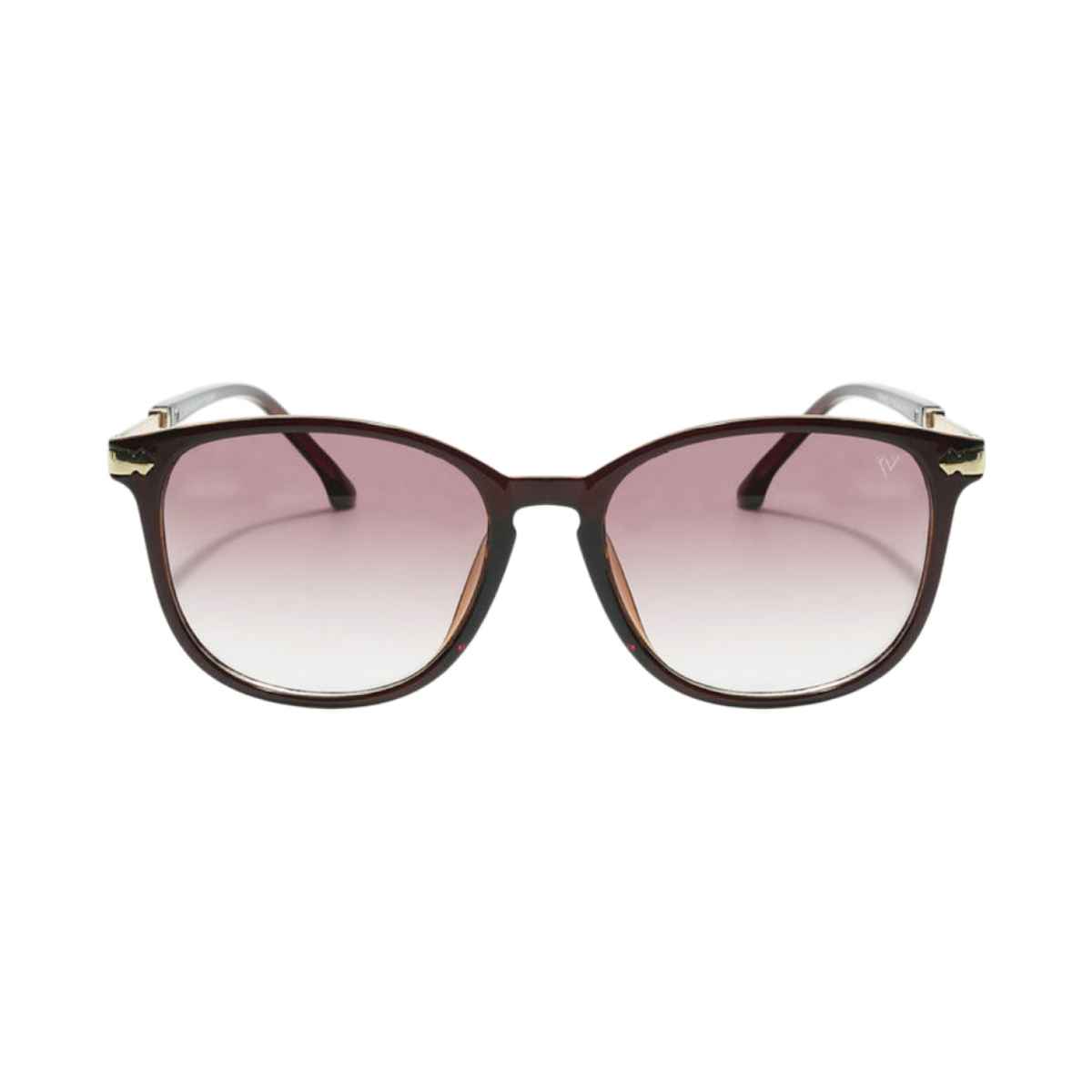 Voyage Unisex Solid Plastic Wayfarer Sunglasses | Brown - L