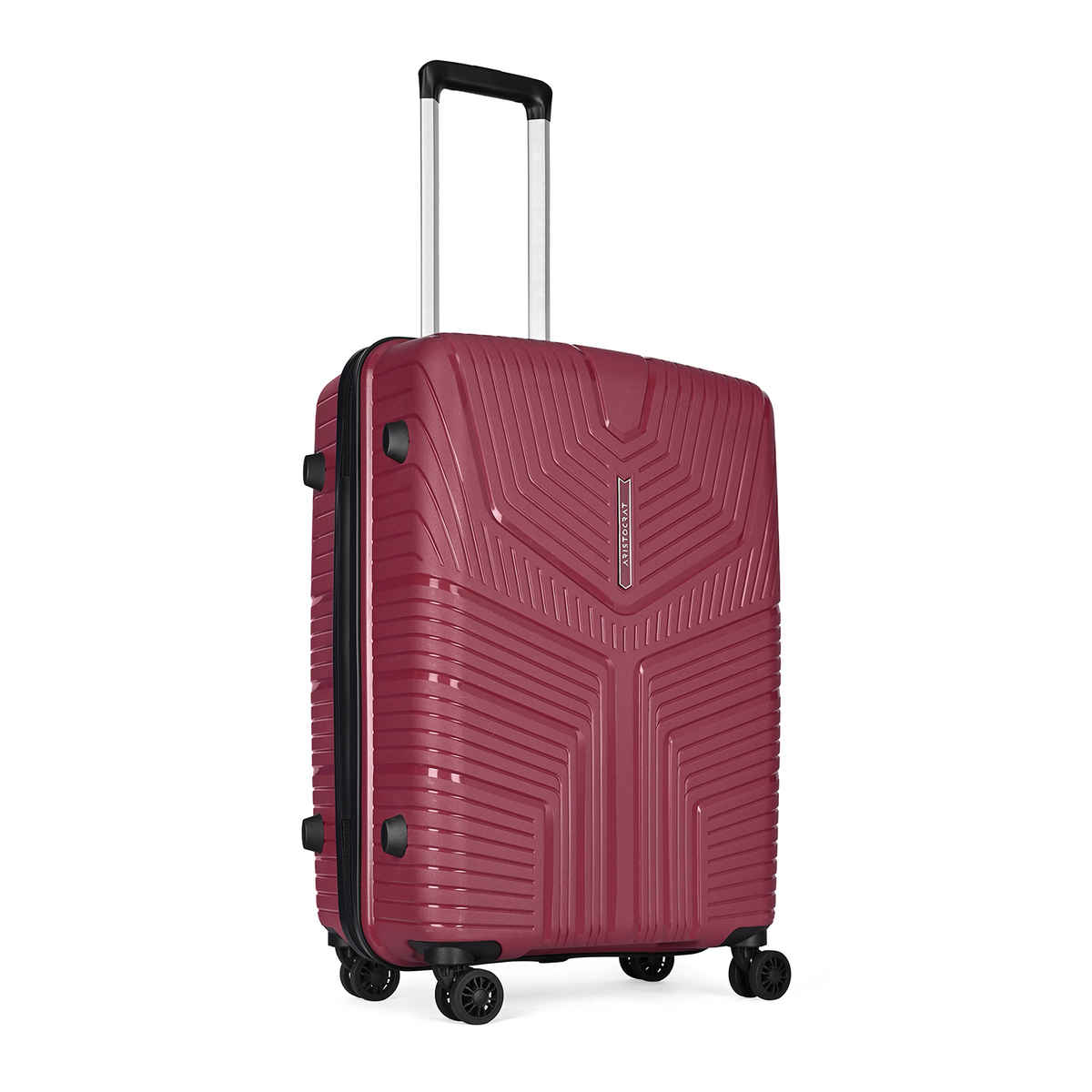 Aristocrat Prime Medium Trolley Bag | Combination Lock | 8 Wheels | Locus Maroon - 65 cm