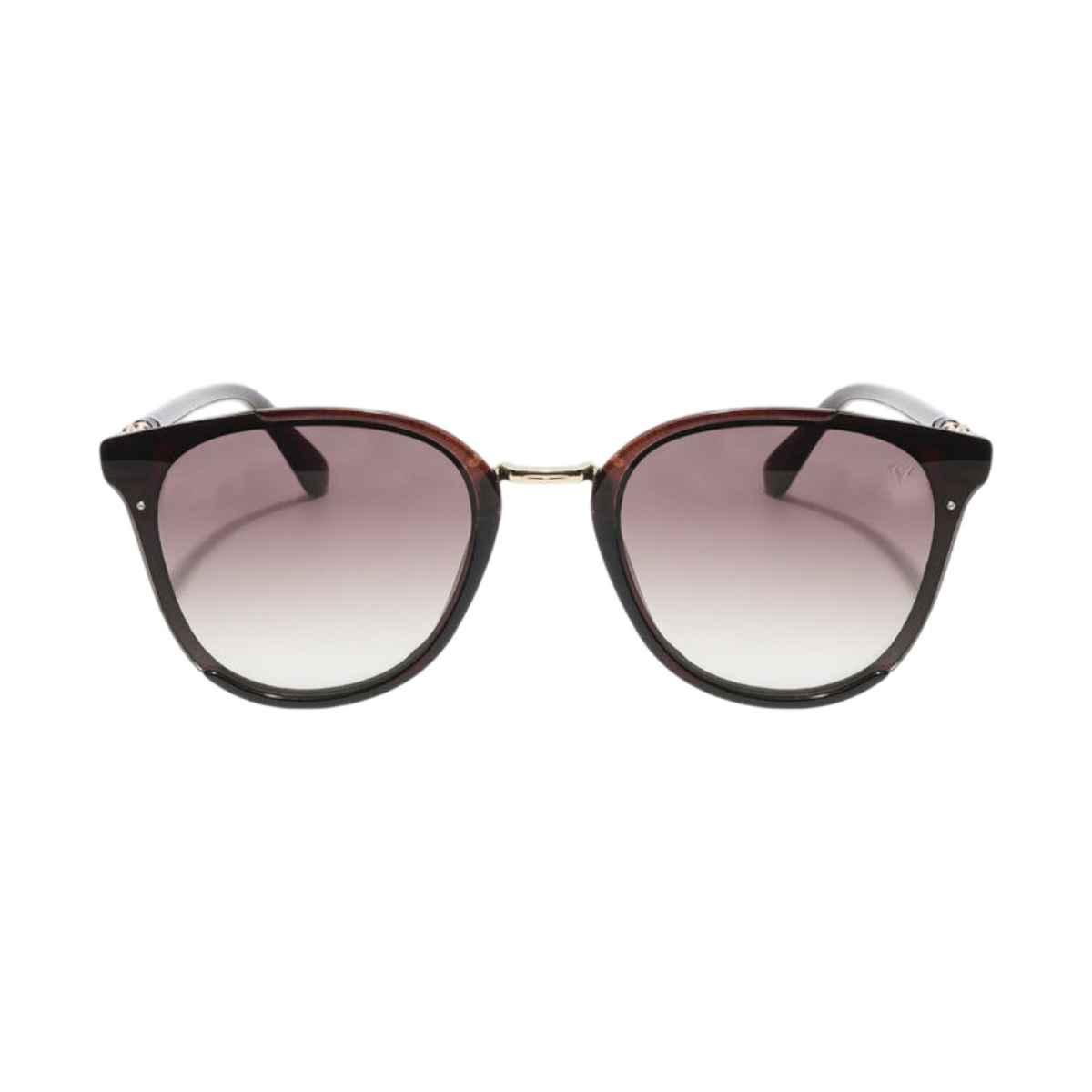 Voyage Women's Solid Plastic Cat Eye Sunglasses | Brown - M