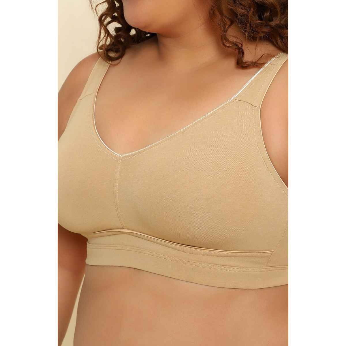 Van Heusen Women Skin Cotton Minimizer Bra - Wireless | Non Padded | Full Coverage - 40B
