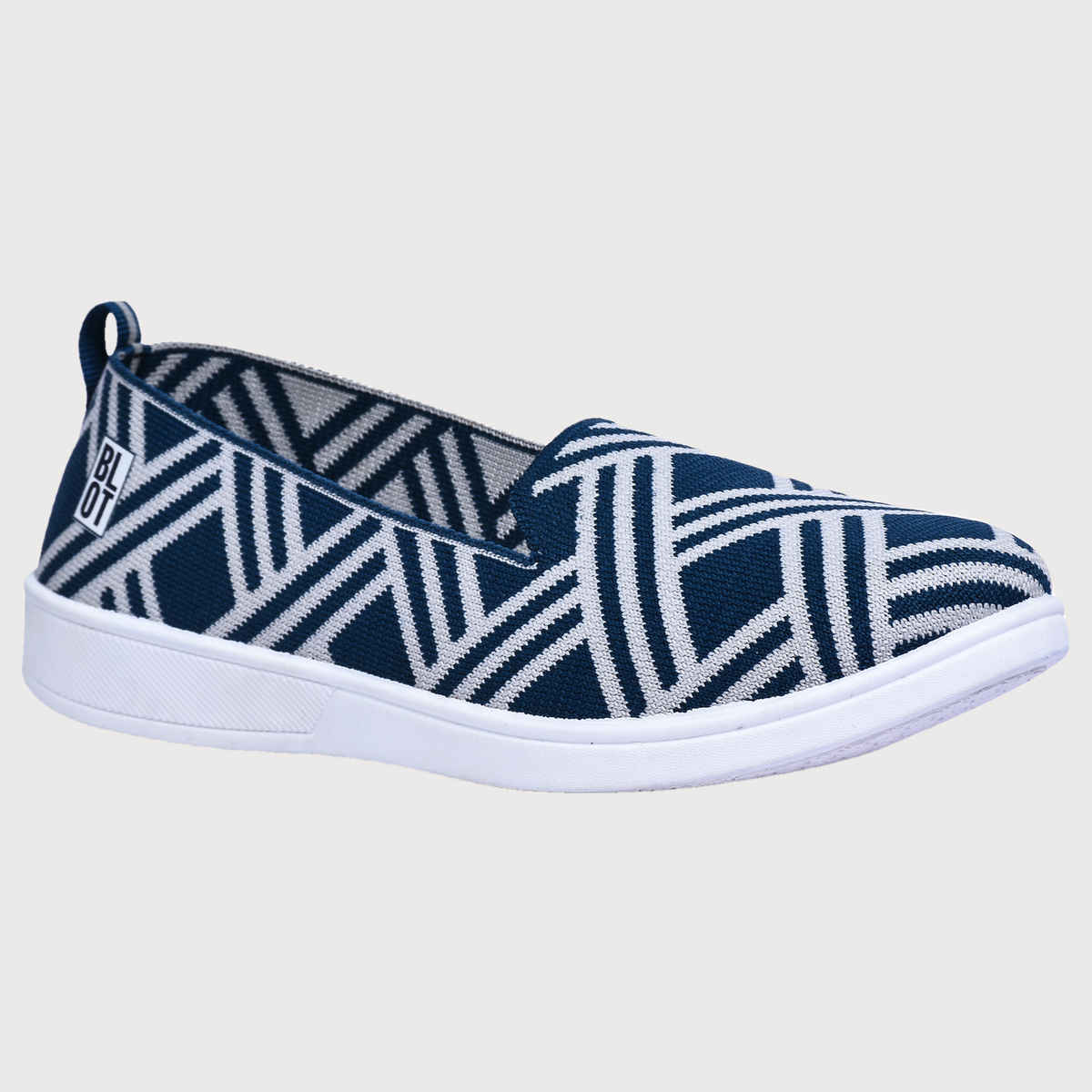 Paragon Comfy Zigzag Ballet Flats For Women Bolt Blue And White - 6