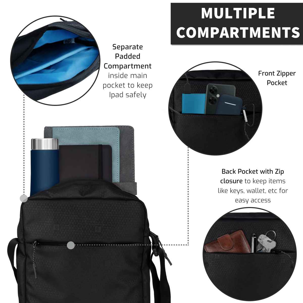 TRAVALATE Trendy Crossbody Sling Bag | Black