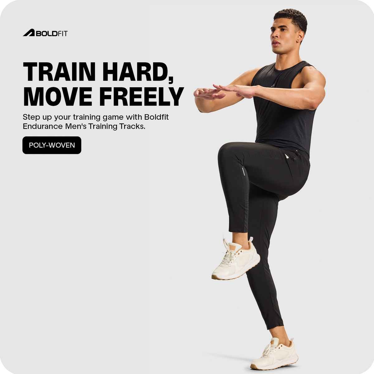 Boldfit Men's Track Pant for Running Gym Sports Lower Multipurpose | Black - M